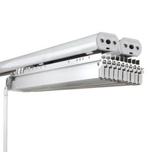 Load image into Gallery viewer, Whirl White 10-Panel Panel Track 120"-218"W, Panel width 23.5" - 50% LIGHT-FILTERING