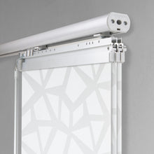 Load image into Gallery viewer, Shattered 7-Panel Single Rail Panel Track Extendable 58"-98"W, Panel width 15.75" - 50% LIGHT-FILTERING