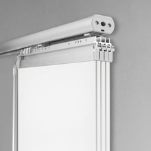 Load image into Gallery viewer, Laci White 4-Panel Single Rail Panel Track Extendable 34"-57"W x 91.4"H, Panel width 15.75" - 100% BLACKOUT