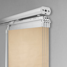 Load image into Gallery viewer, Flax Gold 5-Panel Single Rail Panel Track Extendable 40"-70"W x 91.4"H, Panel width 15.75" - 100% BLACKOUT