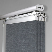 Load image into Gallery viewer, Charcoal Camo 7-Panel Single Rail Panel Track Extendable 58"-98"W x 91.4"H, Panel width 15.75" - 75% LIGHT-FILTERING