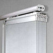 Load image into Gallery viewer, Embroidered Cadet 7-Panel Single Rail Panel Track Extendable 58"-98"W x 91.4"H, Panel width 15.75" - 80% LIGHT-FILTERING