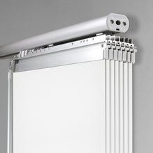 Load image into Gallery viewer, Laci White 7-Panel Single Rail Panel Track Extendable 58"-98"W x 91.4"H, Panel width 15.75" - 100% BLACKOUT