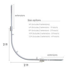 Load image into Gallery viewer, 90-Degree Curved Corner Curtain Track with Hooks