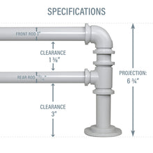 Load image into Gallery viewer, 1" Blackout Double Curtain Rod