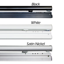 Load image into Gallery viewer, Whirl White 4-Panel Single Rail Panel Track 48"-88"W, Panel width 23.5" - 50% LIGHT-FILTERING