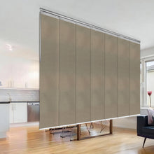 Load image into Gallery viewer, Cornsilk 7-Panel Single Rail Panel Track Extendable 58"-98"W x 91.4"H, Panel width 15.75" - 80% LIGHT-FILTERING