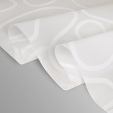 Load image into Gallery viewer, 3-Panel Single Rail Panel Track Blind Extendable 36"-66"W x 91.4"H, Panel width 23.5", Whirl White, Dunmore Cream