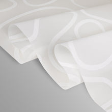 Load image into Gallery viewer, Whirl White 3-Panel Single Rail Panel Track 36"-66"W, Panel width 23.5" - 50% LIGHT-FILTERING