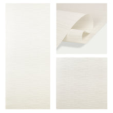 Load image into Gallery viewer, Cream Filigree 10-Panel Panel Track 120"-218"W, Panel width 23.5" - 50% LIGHT-FILTERING
