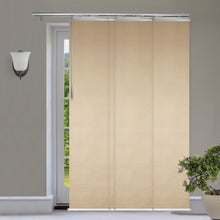 Load image into Gallery viewer, Flax Gold 4-Panel Single Rail Panel Track Extendable 34"-57"W x 91.4"H, Panel width 15.75" - 100% BLACKOUT