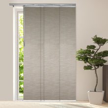 Load image into Gallery viewer, Oat Brown 4-Panel Single Rail Panel Track Extendable 34"-57"W x 91.4"H, Panel width 15.75" - 100% BLACKOUT