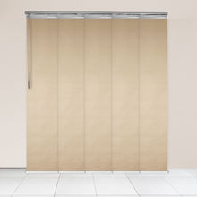 Load image into Gallery viewer, Flax Gold 5-Panel Single Rail Panel Track Extendable 40"-70"W x 91.4"H, Panel width 15.75" - 100% BLACKOUT