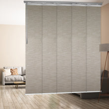 Load image into Gallery viewer, Oat Brown 5-Panel Single Rail Panel Track Extendable 40"-70"W x 91.4"H, Panel width 15.75" - 100% BLACKOUT
