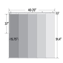 Load image into Gallery viewer, Embroidered Cadet 5-Panel Single Rail Panel Track Extendable 40"-70"W x 91.4"H, Panel width 15.75" - 80% LIGHT-FILTERING