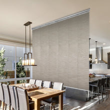 Load image into Gallery viewer, Oat Brown 6-Panel Single Rail Panel Track Extendable 48"-84"W x 91.4"H, Panel width 15.75" - 100% BLACKOUT
