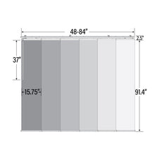 Load image into Gallery viewer, Embroidered Cadet 6-Panel Single Rail Panel Track Extendable 48"-84"W x 91.4"H, Panel width 15.75" - 80% LIGHT-FILTERING