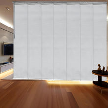 Load image into Gallery viewer, Embroidered Cadet 7-Panel Single Rail Panel Track Extendable 58"-98"W x 91.4"H, Panel width 15.75" - 80% LIGHT-FILTERING