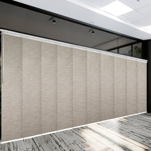 Load image into Gallery viewer, Oat Brown 10-Panel Panel Track 120"-218"W, Panel width 23.5" - 100% BLACKOUT