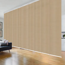 Load image into Gallery viewer, Dunmore Cream 10-Panel Panel Track 120"-218"W x 91.4"H, Panel width 23.5" - 80% LIGHT-FILTERING