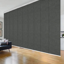 Load image into Gallery viewer, Smoke 10-Panel Panel Track 120"-218"W x 91.4"H, Panel width 23.5" - 70% LIGHT-FILTERING