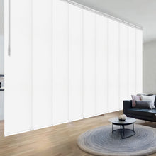 Load image into Gallery viewer, Laci White 10-Panel Panel Track 120"-218"W, Panel width 23.5" - 100% BLACKOUT