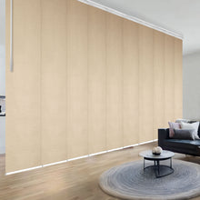 Load image into Gallery viewer, Flax Gold 10-Panel Panel Track 120"-218"W, Panel width 23.5" - 100% BLACKOUT