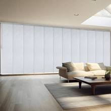 Load image into Gallery viewer, Embroidered Cadet 12-Panel Panel Track 140"-260"W x 91.4"H, Panel width 23.5" - 80% LIGHT-FILTERING