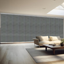 Load image into Gallery viewer, Dove 12-Panel Panel Track 140"-260"W x 91.4"H, Panel width 23.5" - 70% LIGHT-FILTERING