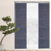 Load image into Gallery viewer, 3-Panel Single Rail Panel Track Blind Extendable 36"-66"W x 91.4"H, Panel width 23.5", Whirl White, Spruce