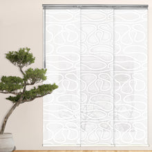 Load image into Gallery viewer, Whirl White 3-Panel Single Rail Panel Track 36"-66"W, Panel width 23.5" - 50% LIGHT-FILTERING