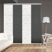 Load image into Gallery viewer, 4-Panel Single Rail Panel Track Extendable 48"-88"W x 91.4"H, Panel width 23.5", Whirl White, Smoke