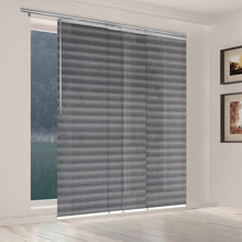 Load image into Gallery viewer, Ottoline Black 4-Panel Single Rail Panel Track 48"-88"W, Panel width 23.5" - 50% LIGHT-FILTERING