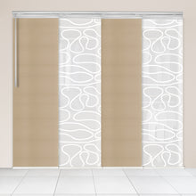 Load image into Gallery viewer, 4-Panel Single Rail Panel Track Extendable 48"-88"W x 91.4"H, Panel width 23.5", Whirl White, Dunmore Cream