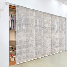 Load image into Gallery viewer, Sion White 6-Panel Single Rail Panel Track 70"-130"W, Panel width 23.5" - 50% LIGHT-FILTERING