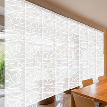 Load image into Gallery viewer, Whirl White 8-Panel Panel Track 130"-175"W, Panel width 23.5" - 50% LIGHT-FILTERING