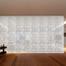 Load image into Gallery viewer, Sion White 8-Panel Panel Track 130"-175"W, Panel width 23.5" - 50% LIGHT-FILTERING