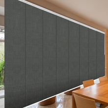 Load image into Gallery viewer, Smoke 8-Panel Panel Track 130"-175"W x 91.4"H, Panel width 23.5" - 70% LIGHT-FILTERING