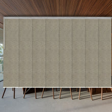 Load image into Gallery viewer, Virgil 8-Panel Panel Track 130"-175"W, Panel width 23.5" - 100% BLACKOUT