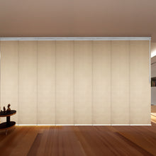 Load image into Gallery viewer, Flax Gold 8-Panel Panel Track 130"-175"W, Panel width 23.5" - 100% BLACKOUT