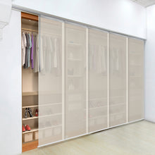 Load image into Gallery viewer, Web 5-Panel Single Rail Panel Track 58"-110"W, Panel width 23.5" - 40% LIGHT-FILTERING