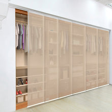 Load image into Gallery viewer, Apricot 6-Panel Single Rail Panel Track 70"-130"W, Panel width 23.5" - 40% LIGHT-FILTERING