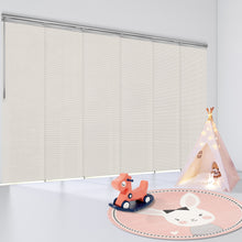 Load image into Gallery viewer, Meshed Taupe 6-Panel Single Rail Panel Track 70"-130"W, Panel width 23.5" - 60% LIGHT-FILTERING