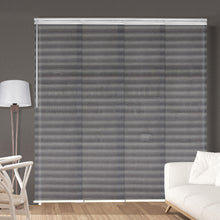 Load image into Gallery viewer, Ottoline Black 4-Panel Single Rail Panel Track 48"-88"W, Panel width 23.5" - 50% LIGHT-FILTERING