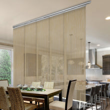 Load image into Gallery viewer, Dappled Sand 5-Panel Single Rail Panel Track 58"-110"W, Panel width 23.5" - 40% LIGHT-FILTERING