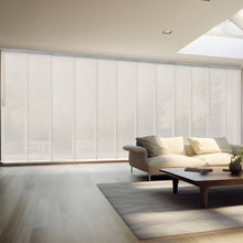 Load image into Gallery viewer, Meshed Taupe 12-Panel Panel Track 140"-260"W, Panel width 23.5" - 60% LIGHT-FILTERING