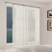 Load image into Gallery viewer, Dappled Ash 4-Panel Single Rail Panel Track 48"-88"W, Panel width 23.5" - 40% LIGHT-FILTERING