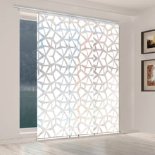 Load image into Gallery viewer, Shattered 4-Panel Single Rail Panel Track 48"-88"W, Panel width 23.5" - 50% LIGHT-FILTERING
