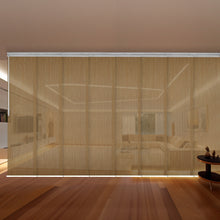 Load image into Gallery viewer, Dappled Gold 8-Panel Panel Track 130"-175"W, Panel width 23.5" - 40% LIGHT-FILTERING