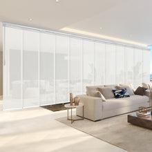 Load image into Gallery viewer, Pewter Mesh 12-Panel Panel Track 140"-260"W, Panel width 23.5" - 60% LIGHT-FILTERING
